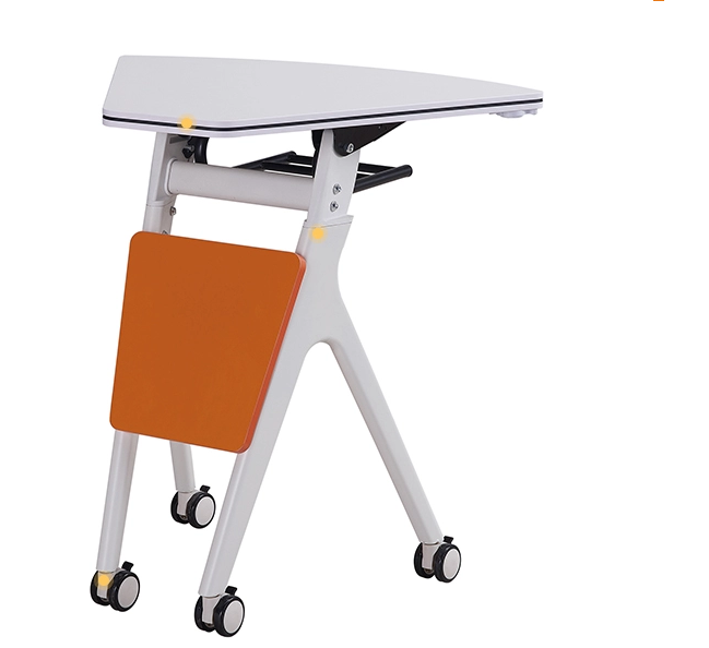 meeting sliding movable adjustable conference room table stackable office folding training tables with wheels