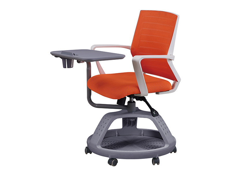 Modern fashion folding disc chair with casters and writing board