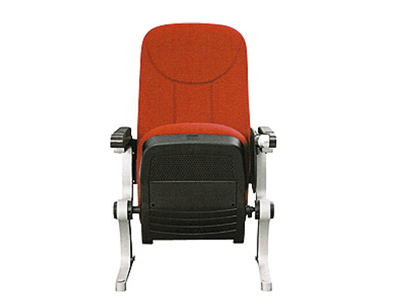 Red color meeting seminar hall pulpit lecture room chair armrests commercial fold theater seats