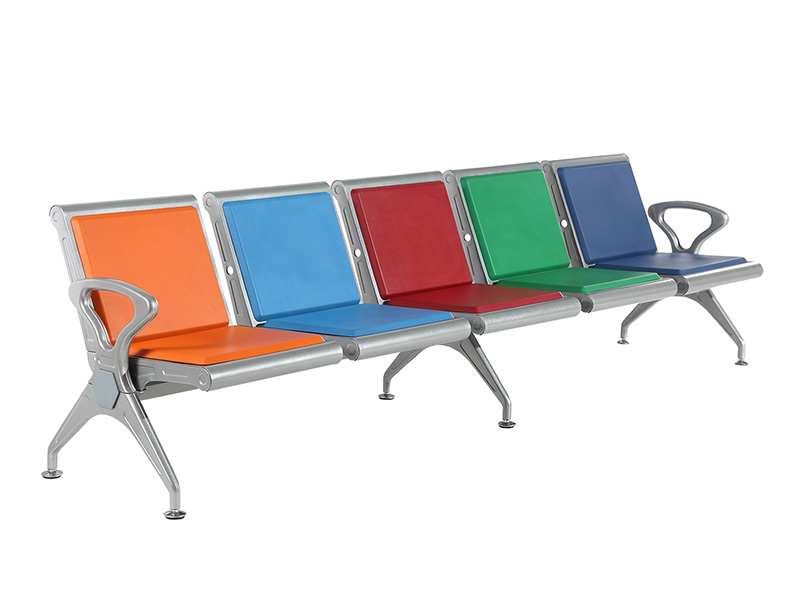 3 seater Metal benches for area bench waiting room seating three seater link Iron public airport seating chair