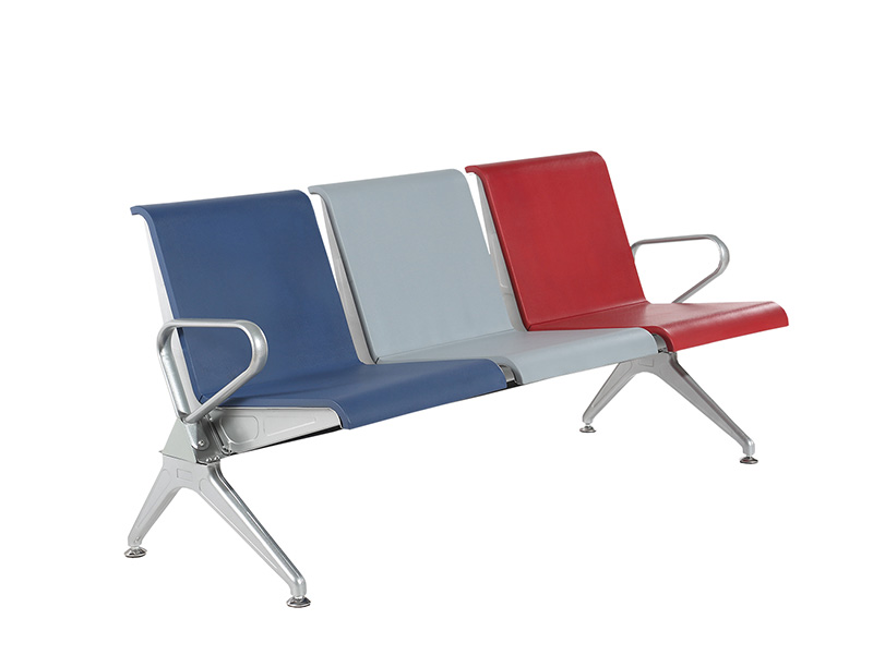 Optional color high grade airport iron waiting chair 1 2 3 4 5 seater airport chairs with backrest