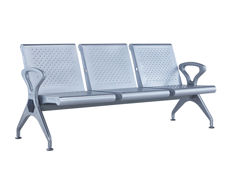 Bank patient chairs 3-seater waiting chairs airport Metal Iron bench seating with upholstery