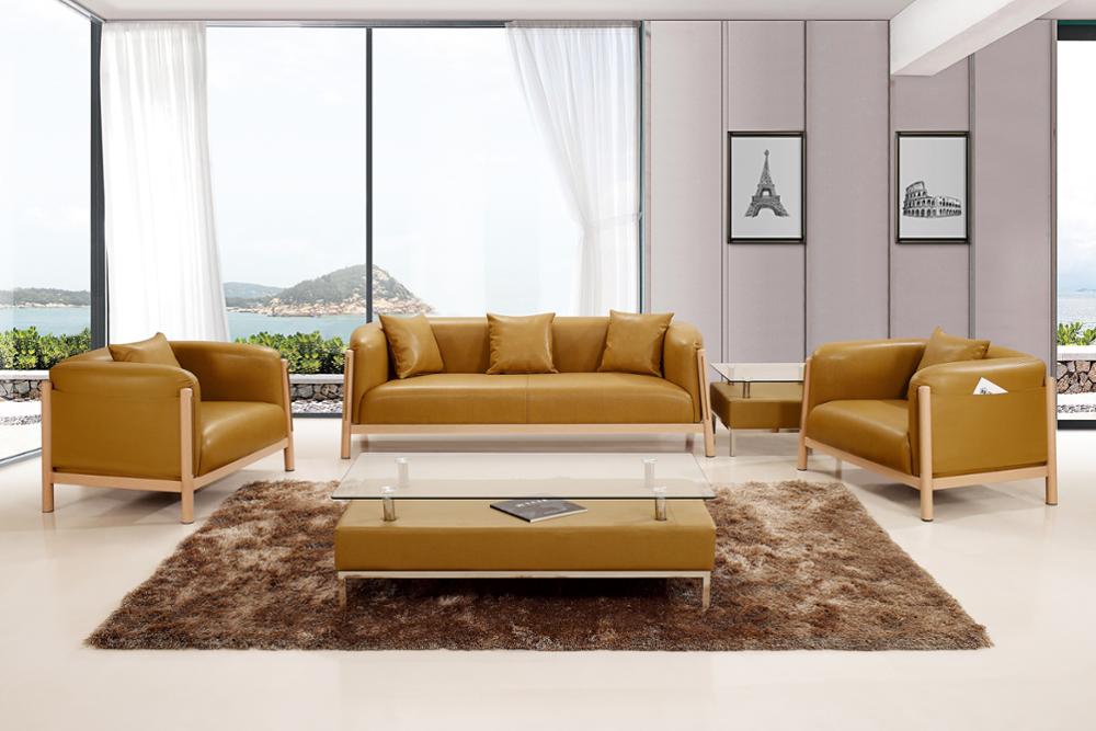 home and office leather sofa Leather office sofa set W8884 office set sofa