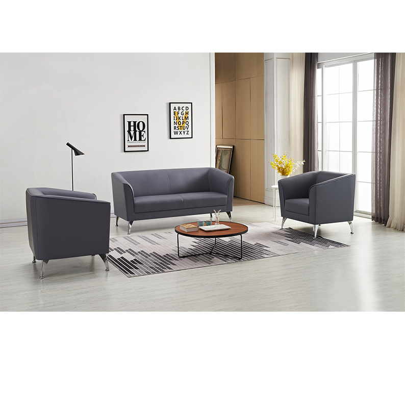 Commercial Furniture General Use and Synthetic Leather Material office sofa sets W8600