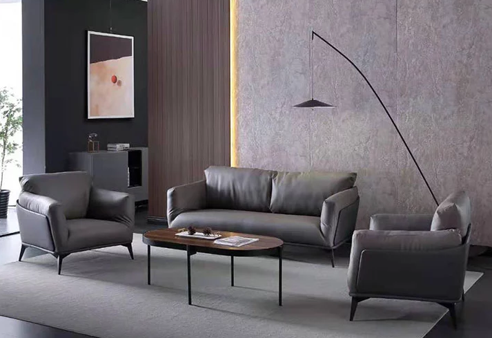 Hot Sale Luxury New Chinese Modern Style Office Sofa Set Single Seat Office Sofa