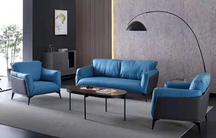 Hot Sale Luxury New Chinese Modern Style Office Sofa Set Single Seat Office Sofa