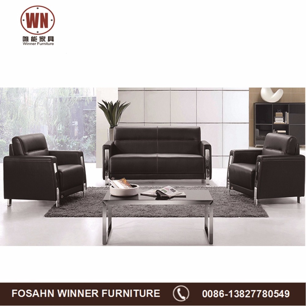 New Design Modern Office Leather Sofa W8841 waiting room sofa furniture