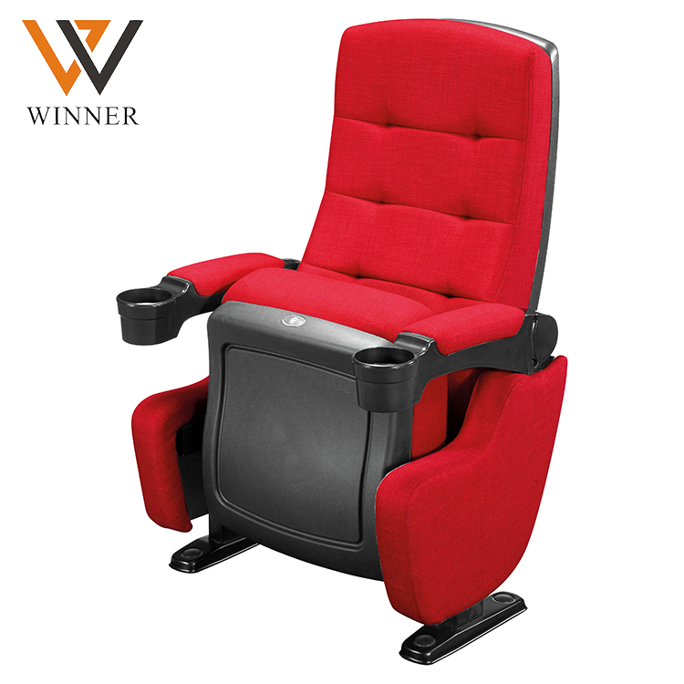 movie fan Metal church movie cinema hall seat Red folds movie theater recliner chair with cupholder