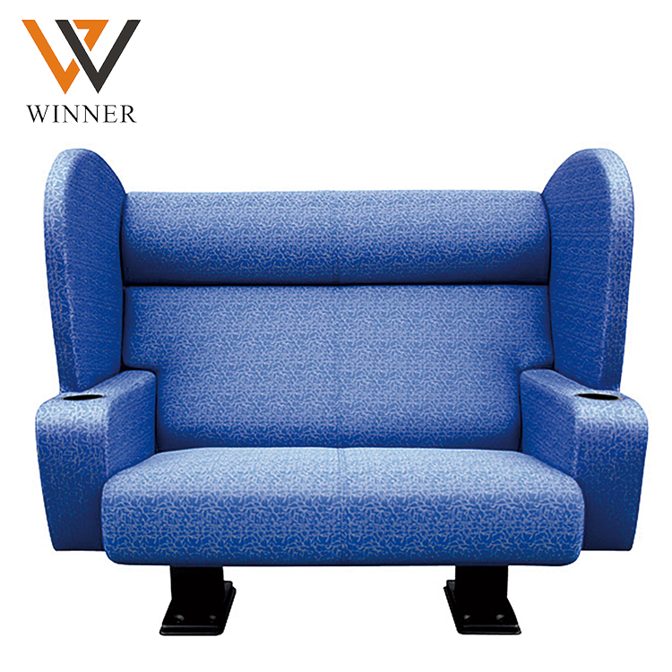 meeting room chairs lecture theater sofa Blue fabric recliner home theater vip cinema chair