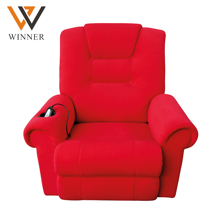 Red theatre electric cinema seat sofa rocking Genuine Leather home recliner cinema sofa chairs