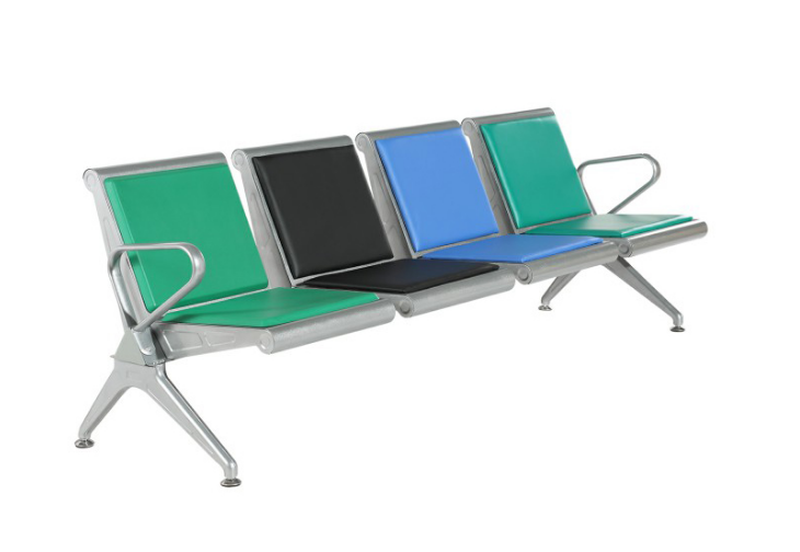 PU Cushion Airport Waiting Room Long Bench Chair