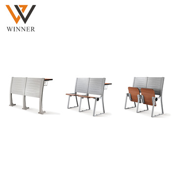 college furniture 2 seater school chair and desk metal lecture hall student university folded desks