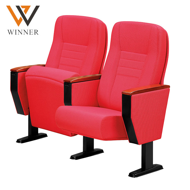 Double seater outdoor concert hall chair folding seat college school auditorium chairs with Armrest
