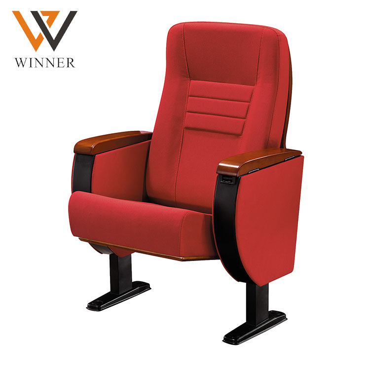 red folding interlock modern auditorium chair Theater Furniture Student lecture Ladder room theatre chairs