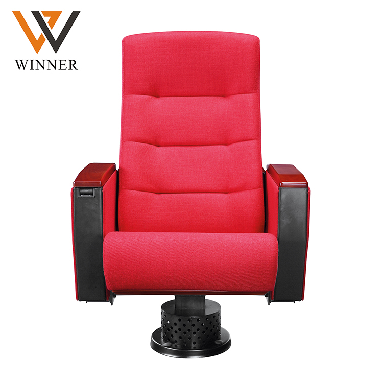 Theater Furniture folds modern standard size auditorium chair Round feet theater lecture movie theatre chairs