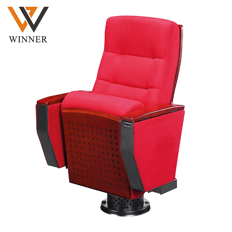 Theater Furniture folds modern standard size auditorium chair Round feet theater lecture movie theatre chairs