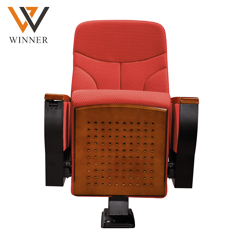 Red metal pastor church chair movable Training Room college school student auditorium chairs