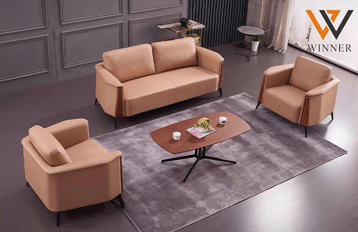 high quality modern simple living room furniture sofa meeting reception 1/3 seat leather office sofa