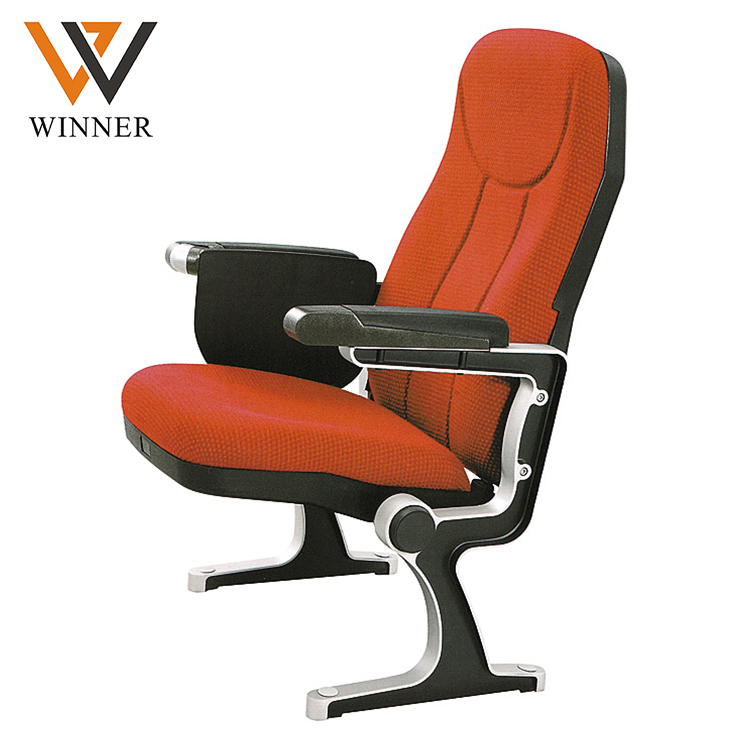 red color meeting seminar hall pulpit lecture room chair armrests commercial fold theater seats v