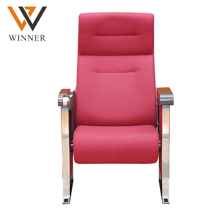hall theater auditorium chair with folding table High density PU recliner cinema assembly hall seat