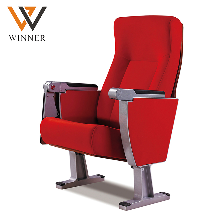 red color auditorium lecture hall theater chairs with writing pad Fabric vip fold auditorium theater chairs