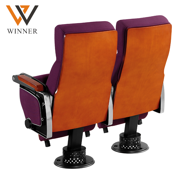 Government college Fabric lecture hall chair Round feet luxury folds auditorium theater seating